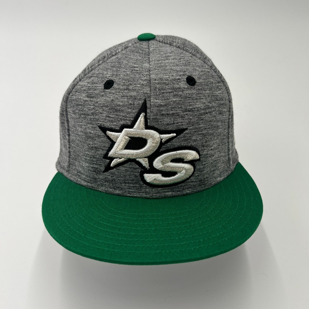 Adidas Dallas Stars NHL Authentic Collection Snapback Cap SM MD Grey Green